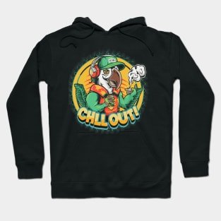 Chill Out: Hip Hop Parrot Art Piece Hoodie